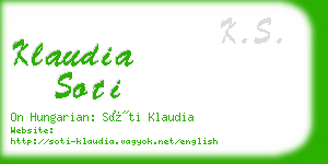 klaudia soti business card